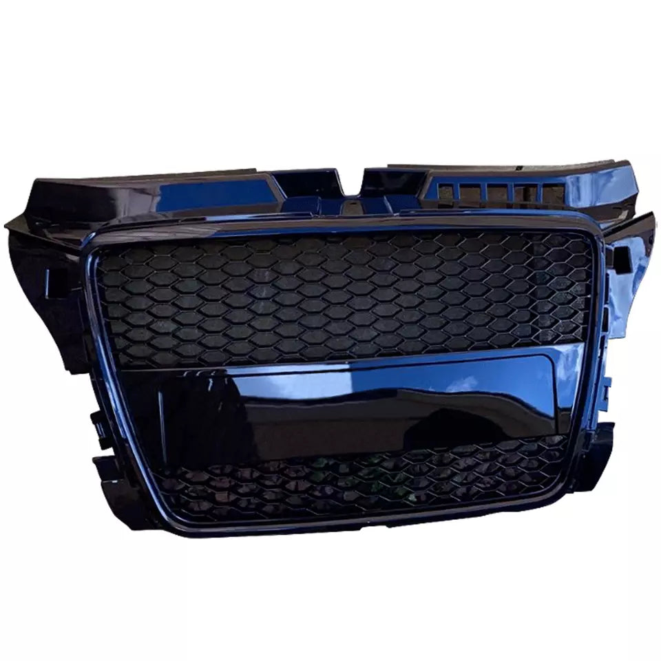FOR AUDI A3 S3 8P RS STYLE GLOSS BLACK FRONT RADIATOR HONEYCOMB GRILLE 2008-2012