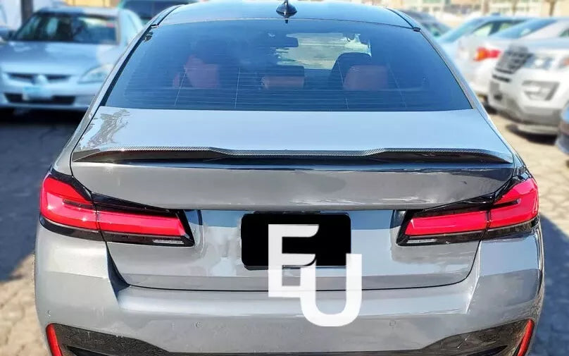REAR TRUNK BOOT SPOILER LIP CS STYLE FOR BMW 5 SERIES G30 M5 F90 16+ CARBON LOOK