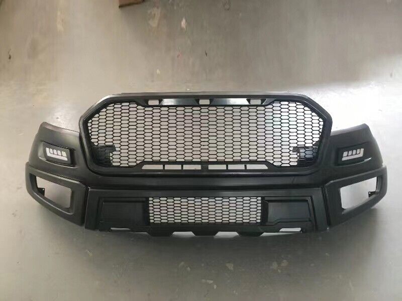 BLACK RAPTOR STYLE BODYKIT LED GRILLE WHEEL ARCHES FOR FORD RANGER T7 T8 15-21