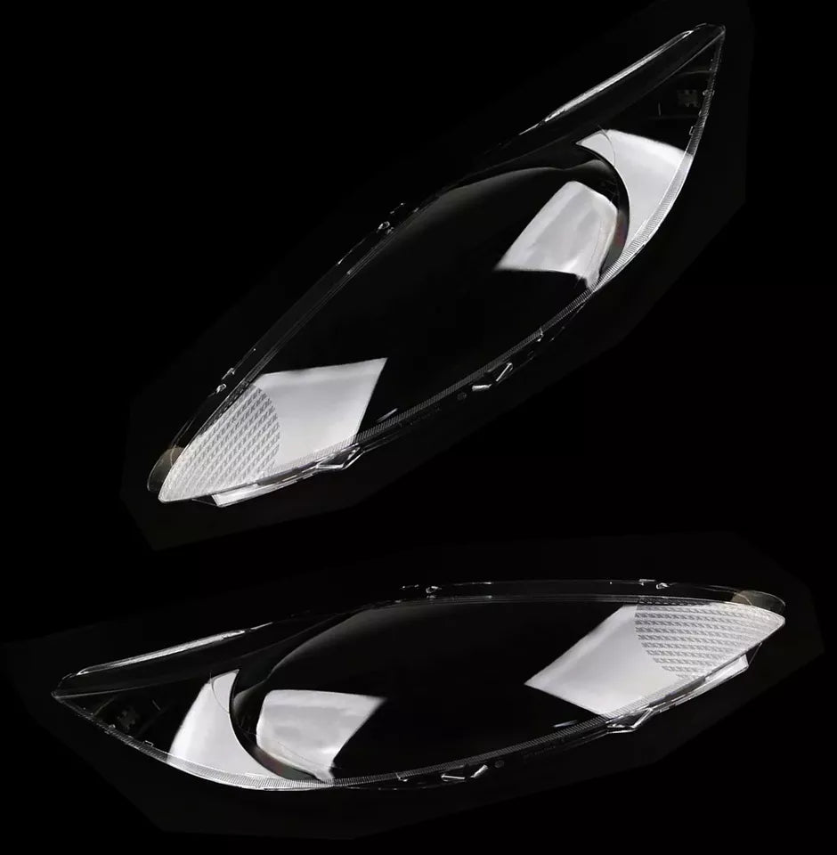 FOR FORD FIESTA MK6 2009-11 FRONT HEADLIGHT LAMP LENS COVER LEFT RIGHT SIDE PAIR
