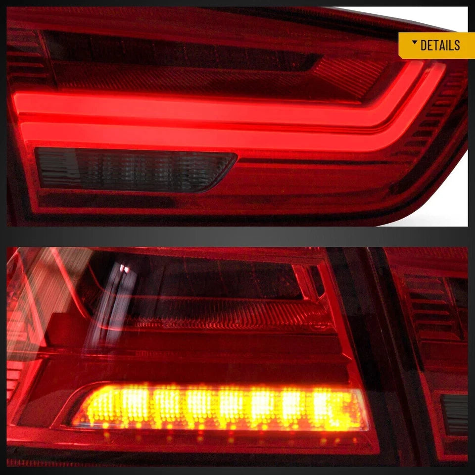 PAIR RED LED TAIL LIGHTS LAMP FOR MITSUBISHI LANCER/EVO X 2008-2017 W/SEQUENTIAL
