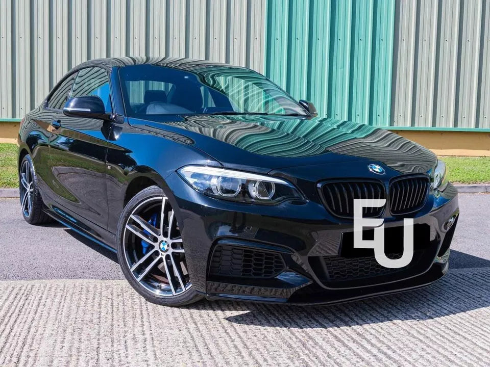 FOR BMW 2 SERIES F22 F23 SIDE SKIRTS EXTENSION BLADES GLOSS BLACK 15-19