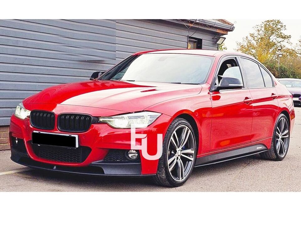 M SPORT FRONT BUMPER SPLITTER LIP FOR BMW 3 SERIES F30 F31 MATTE BLACK 2012-2018