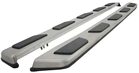 FOR AUDI Q7 2015-2023 4M 4MB SIDE STEPS RUNNING BOARDS GUARD BRUSHED STEEL NEW