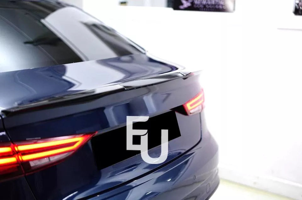 FOR AUDI 'RS3 LOOK' A3 S3 RS3 8V SALOON GLOSS BLACK M4 STYLE BOOT SPOILER 13-20