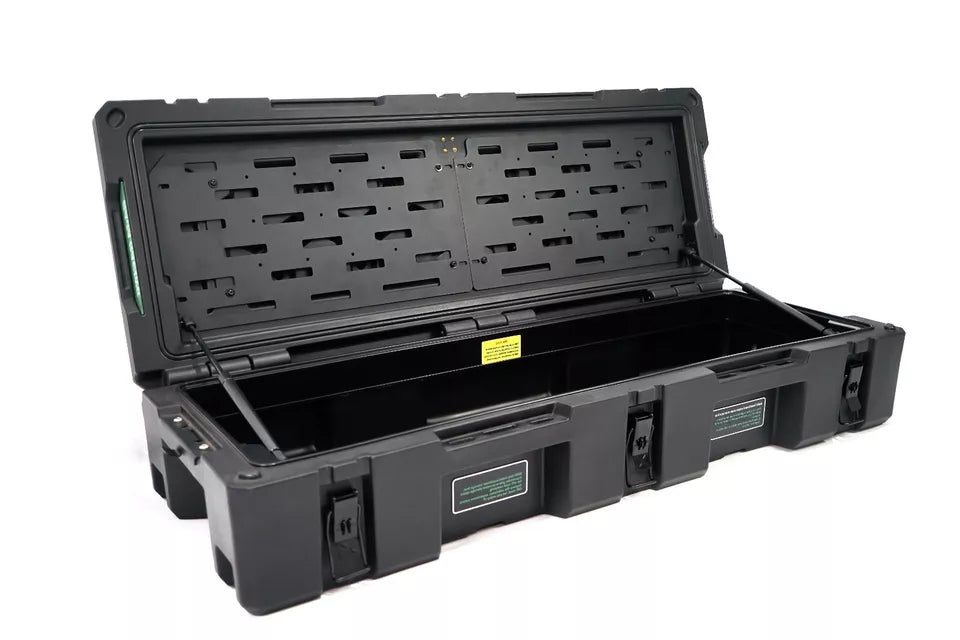 FOR CARGO TOOL STORAGE BOX INSIDE STEEL PLATE ROOF PLATFORM RACK RAILS BAR BLACK