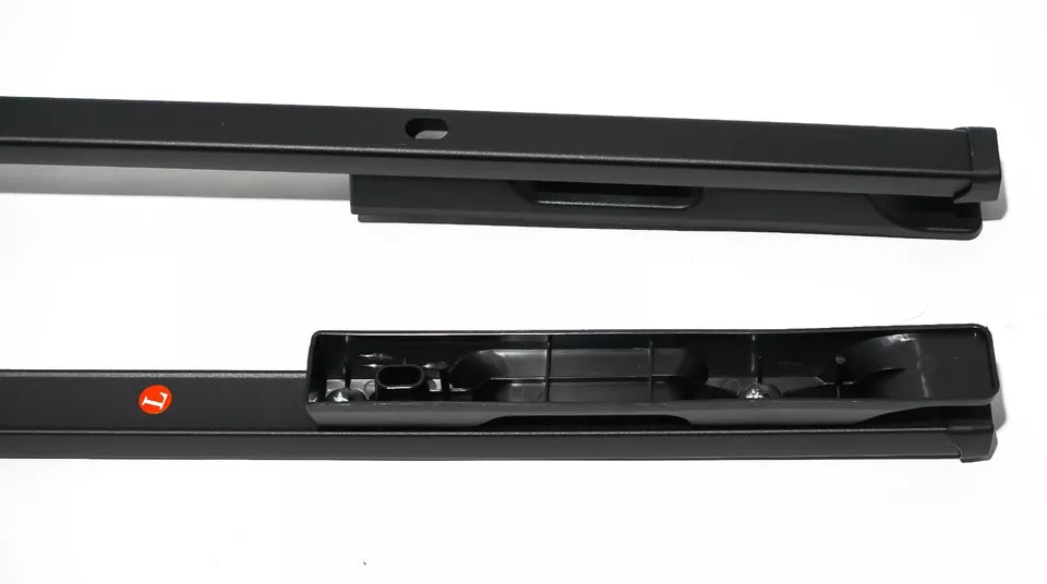 ALUMINIUM BLACK ROOF RAILS RACK SIDE ROOF BARS SETS FOR VOLKSWAGEN AMAROK 2010+
