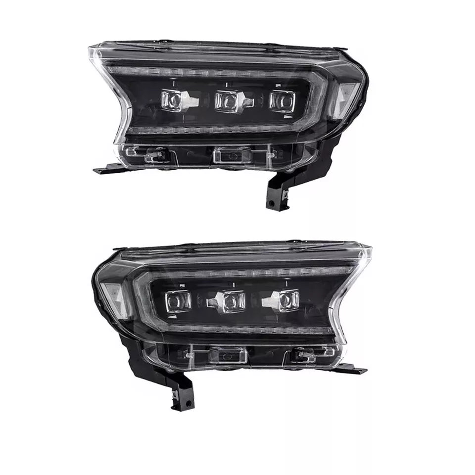 PAIR LED DRL PROJECTOR HEAD LIGHT LAMP FOR FORD RANGER T6 RAPTOR WILDTRAK 2015+