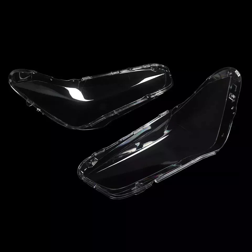 PAIR L+R SIDE FRONT HEADLIGHT LENS COVERS REPLACEMENT FOR BMW X1 F48 2016-2018