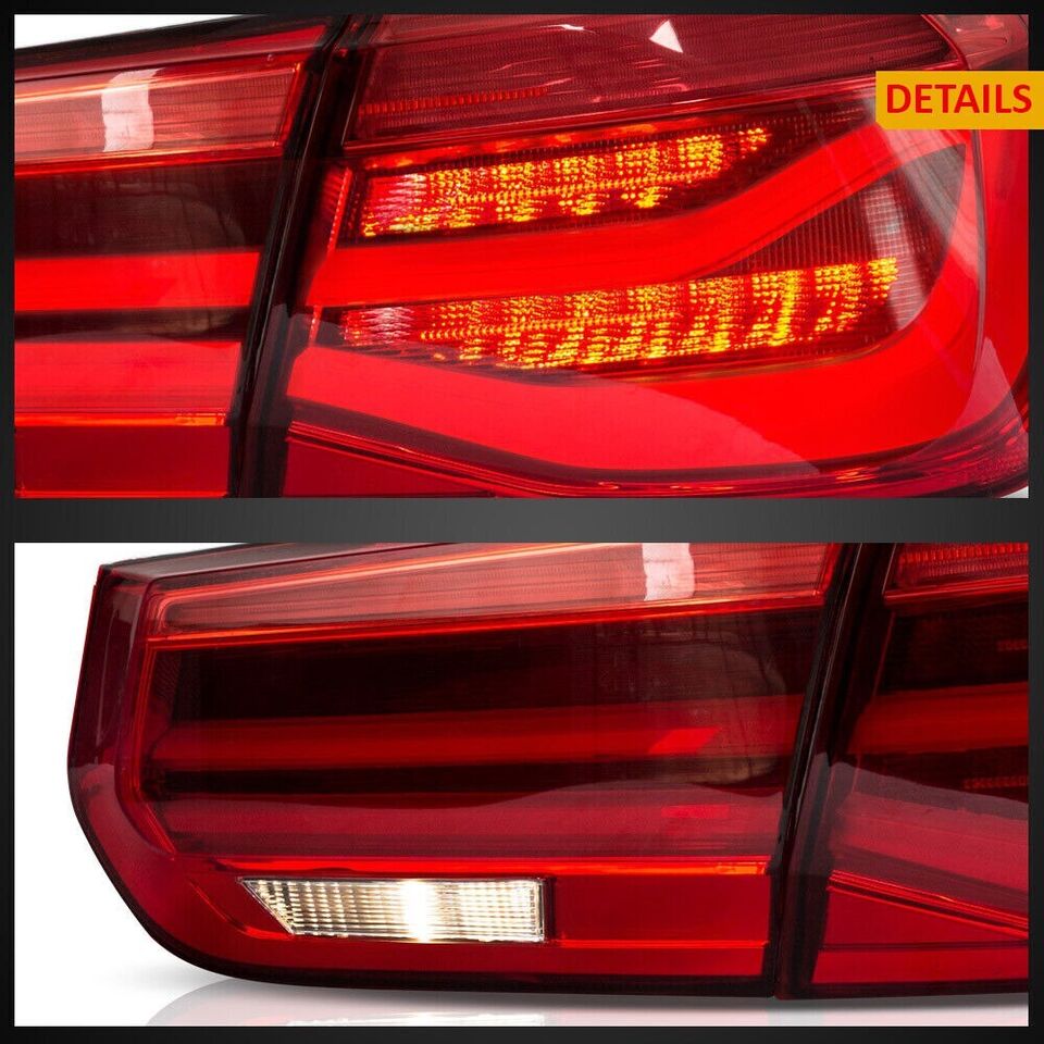 PAIR LED LCI RED REAR LIGHTS FOR BMW 3 SERIES M3 F30 F80 2012-2018 BRAKE LAMPS