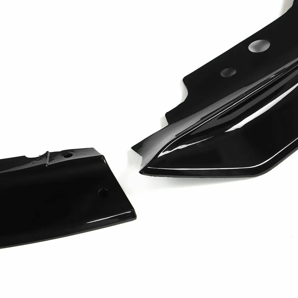 FOR BMW 3 SERIES G20 G21 FRONT SPLITTER LIP VALANCE SPOILER SPLITTER GLOSS BLACK