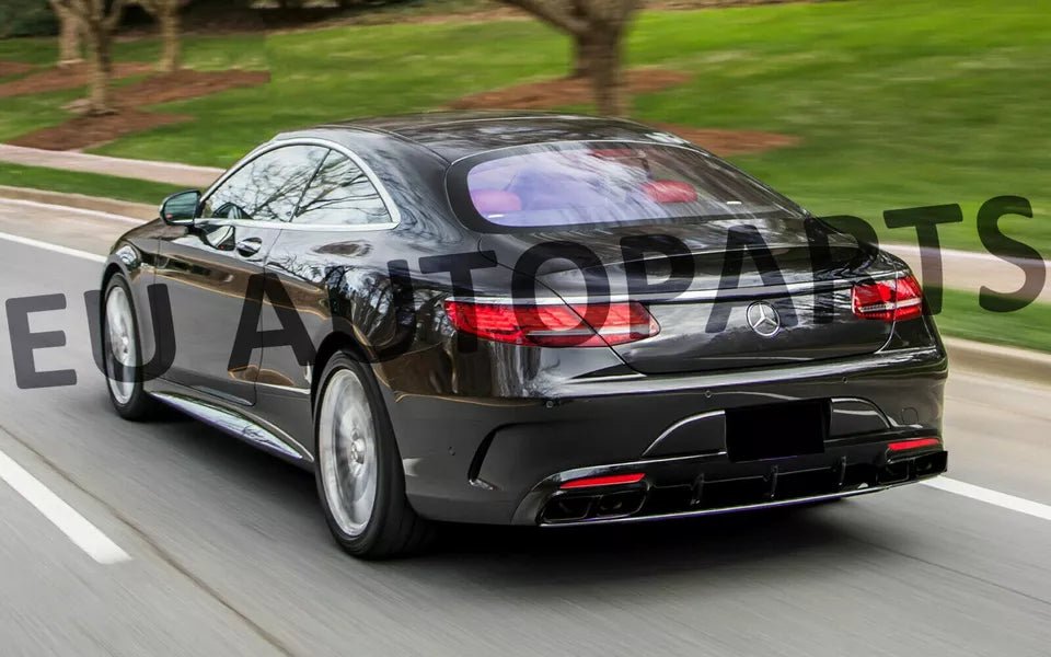 FOR MERCEDES S CLASS COUPE C217 CABRIOLET A217 S65 STYLE AMG REAR DIFFUSER 14-20