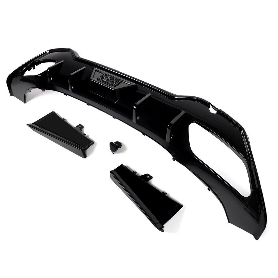 REAR DIFFUSER WITH LED LIGHT FOR BMW 8 SERIES G14 G15 M SPORT GLOSS BLACK 2019+