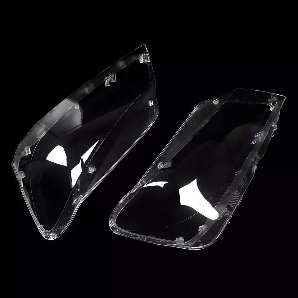 PAIR LEFT RIGHT L+R HEADLIGHT HEADLAMP LENS SHELL COVER FOR BMW X3 F25 2010-2013