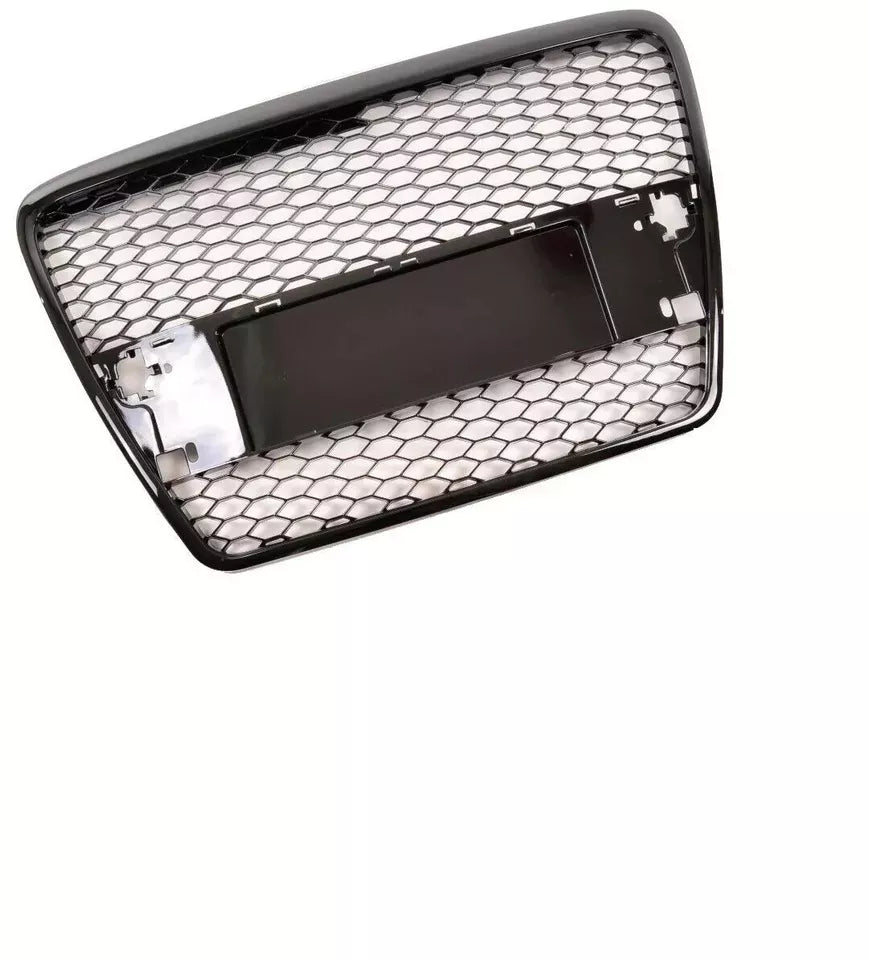 RS6 STYLE HONEYCOMB SPORT BADGELESS BLACK GRILL GRILLE FOR AUDI A6 C6 4F 04-11