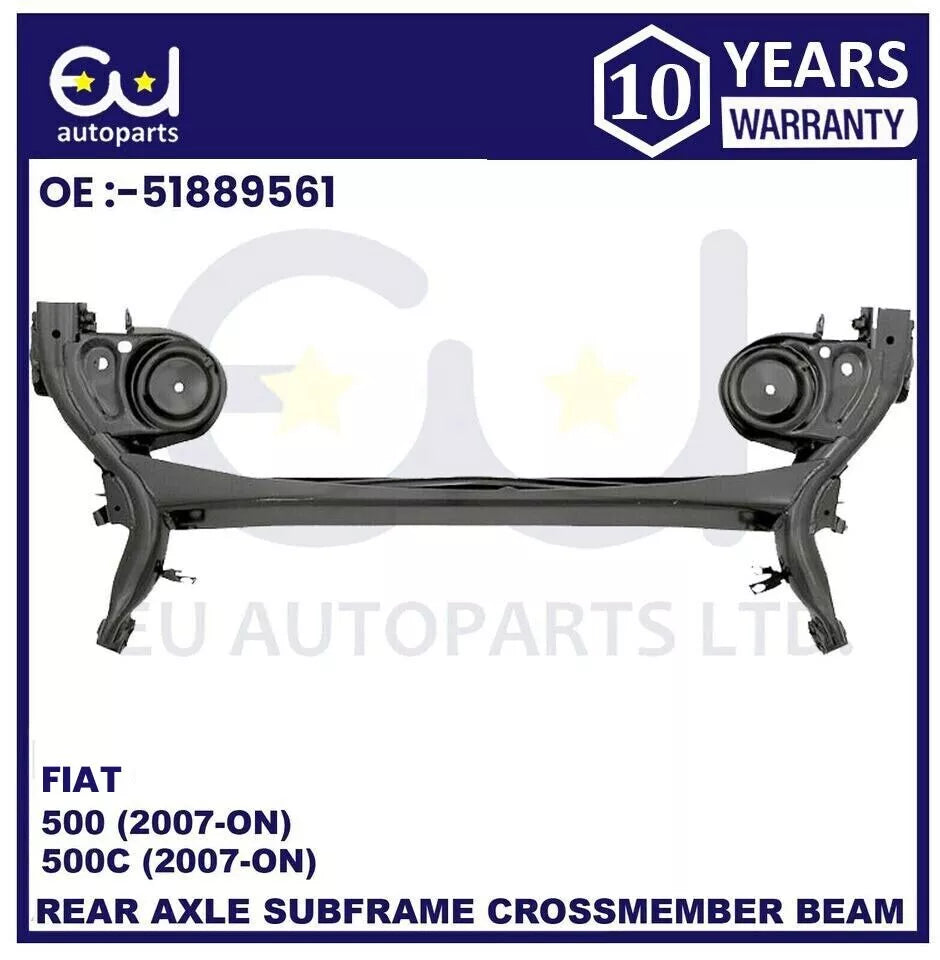 HEAVY DUTY REAR AXLE SUBFRAME FOR FORD KA 08-16 FIAT 500 4MM THICKER METAL