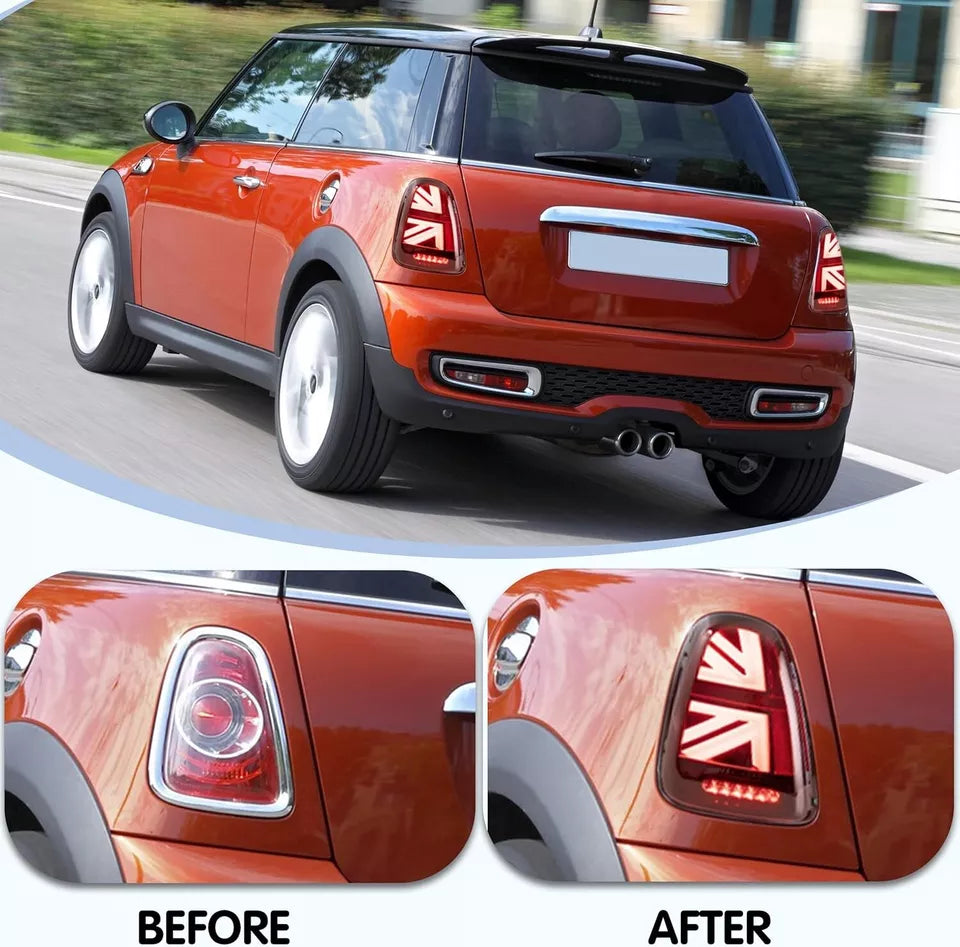 Pair LED Rear Lights For Mini R56 R57 R58 R59 Cooper S Tail Brake Lamp 2007–2013