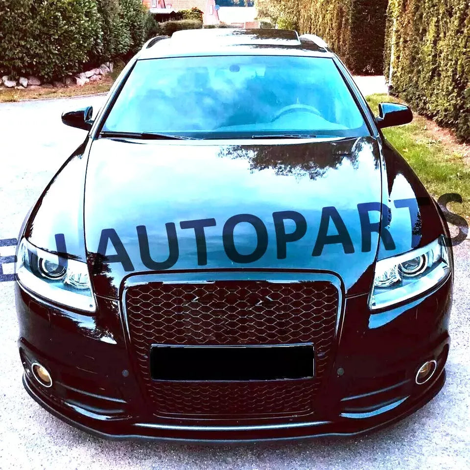 FOR AUDI A6 C6 4F RS6 STYLE 08-11 GLOSS BLACK HONEYCOMB MESH BUMPER GRILL GRILLE