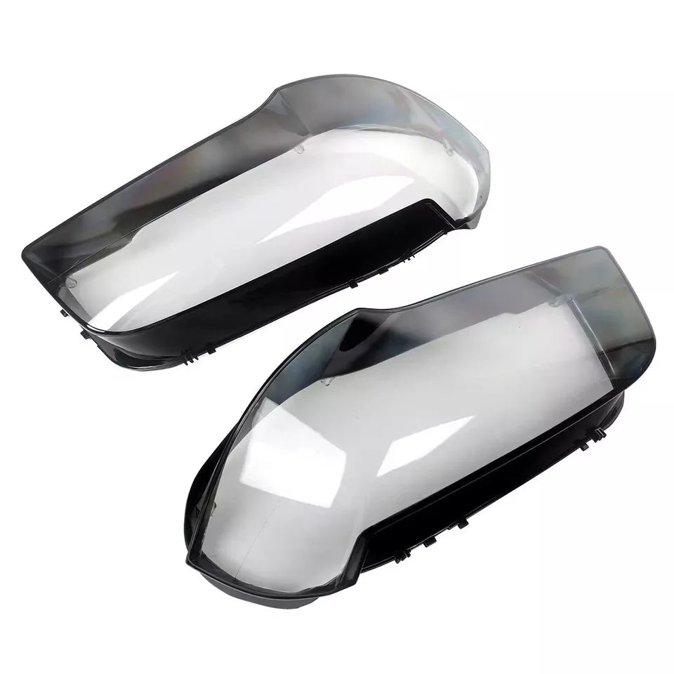 PAIR FRONT HEADLIGHT LENS REPLACEMENT COVER LEFT RIGHT FOR BMW X3 E83 2004-2010