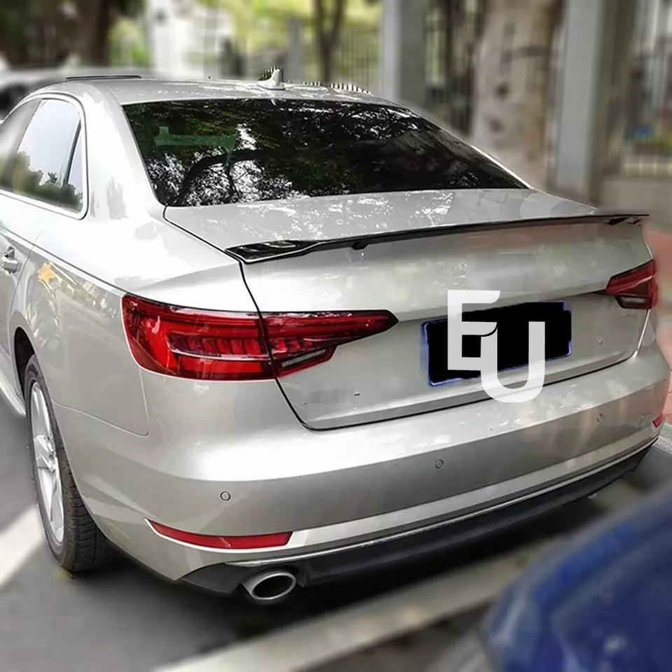 FOR AUDI A4 B9 SEDAN 2016-2020 TRUNK SPOILER WING GLOSS BLACK R STYLE