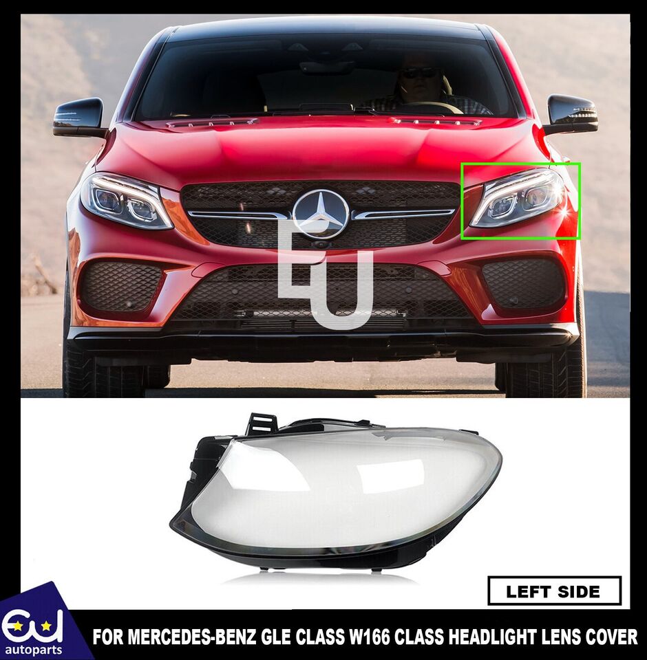 HEADLIGHT HEADLAMP LENS REPLACEMENT FOR MERCEDES BENZ GLE W166 2015-19 LEFT N/S