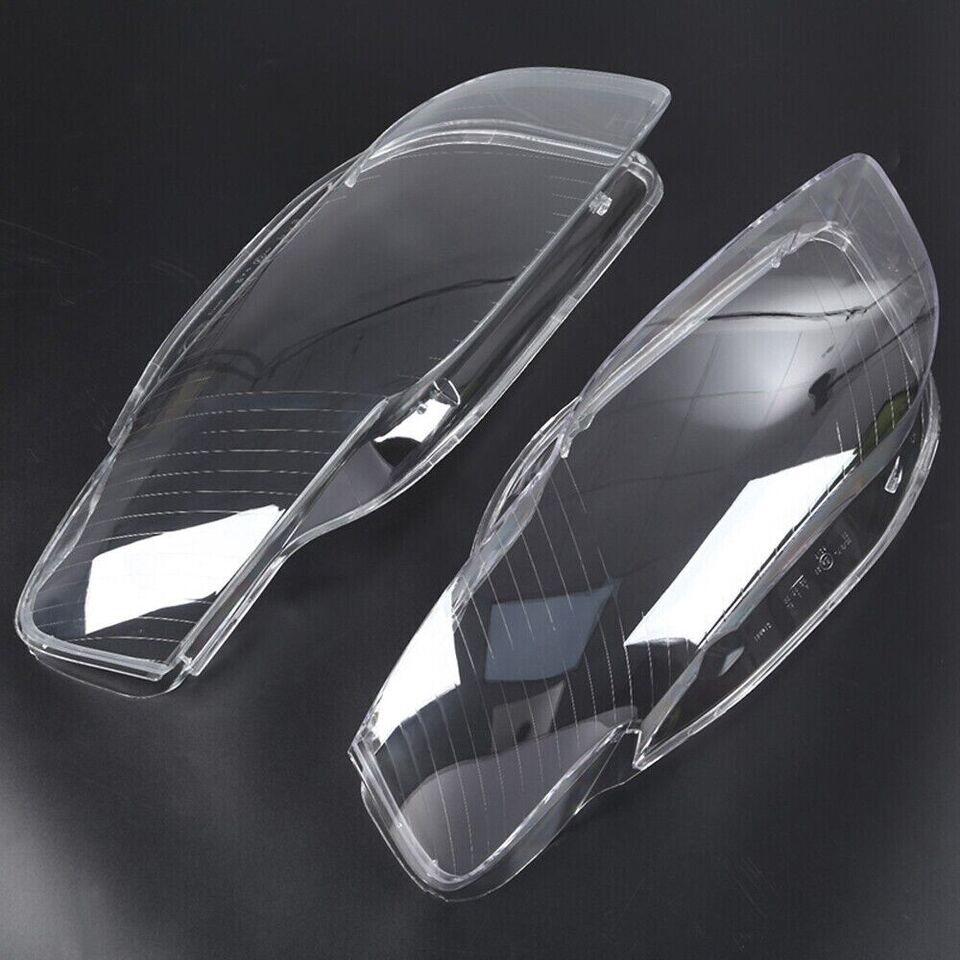 L+R HEADLIGHT LENS COVER HEADLAMP SHELL LAMP SHADE FOR AUDI A4 B7 S4 2005-2008