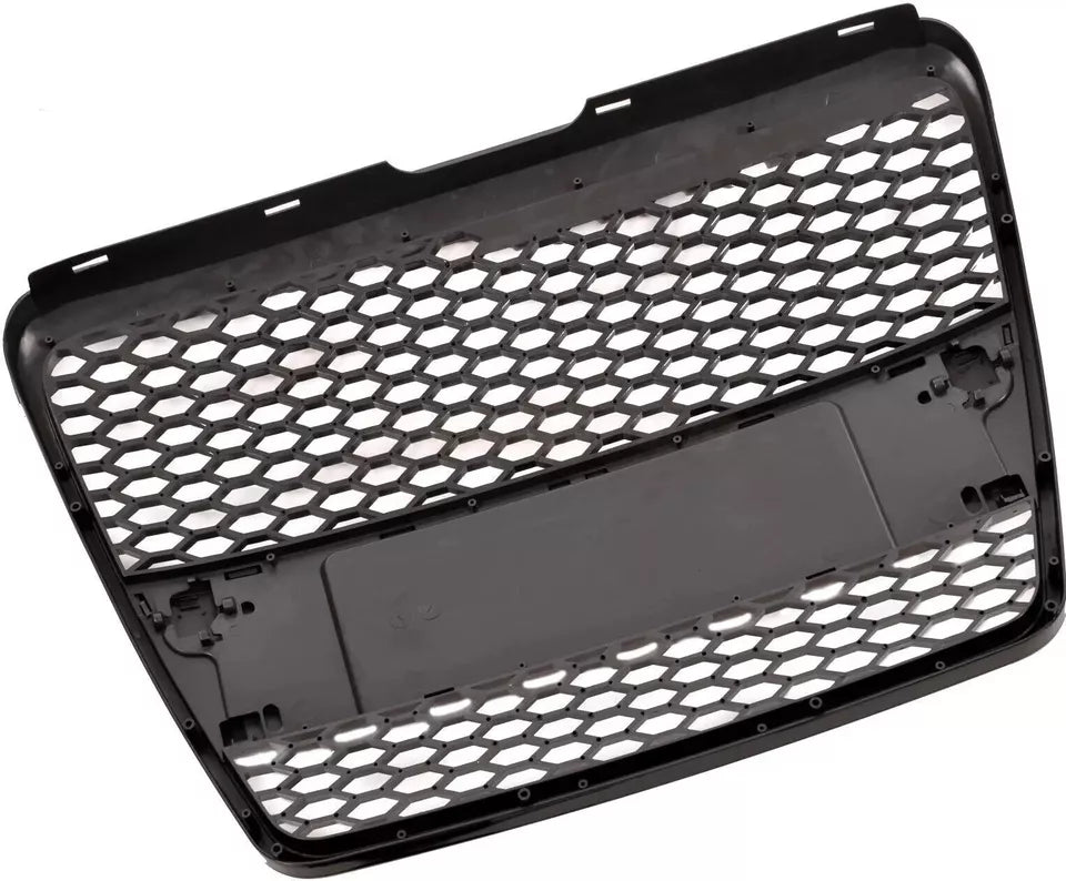RS6 STYLE HONEYCOMB SPORT BADGELESS BLACK GRILL GRILLE FOR AUDI A6 C6 4F 04-11