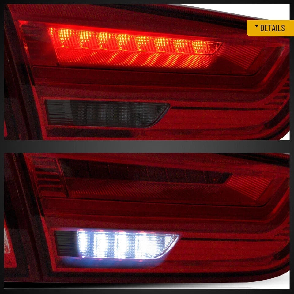 PAIR RED LED TAIL LIGHTS LAMP FOR MITSUBISHI LANCER/EVO X 2008-2017 W/SEQUENTIAL
