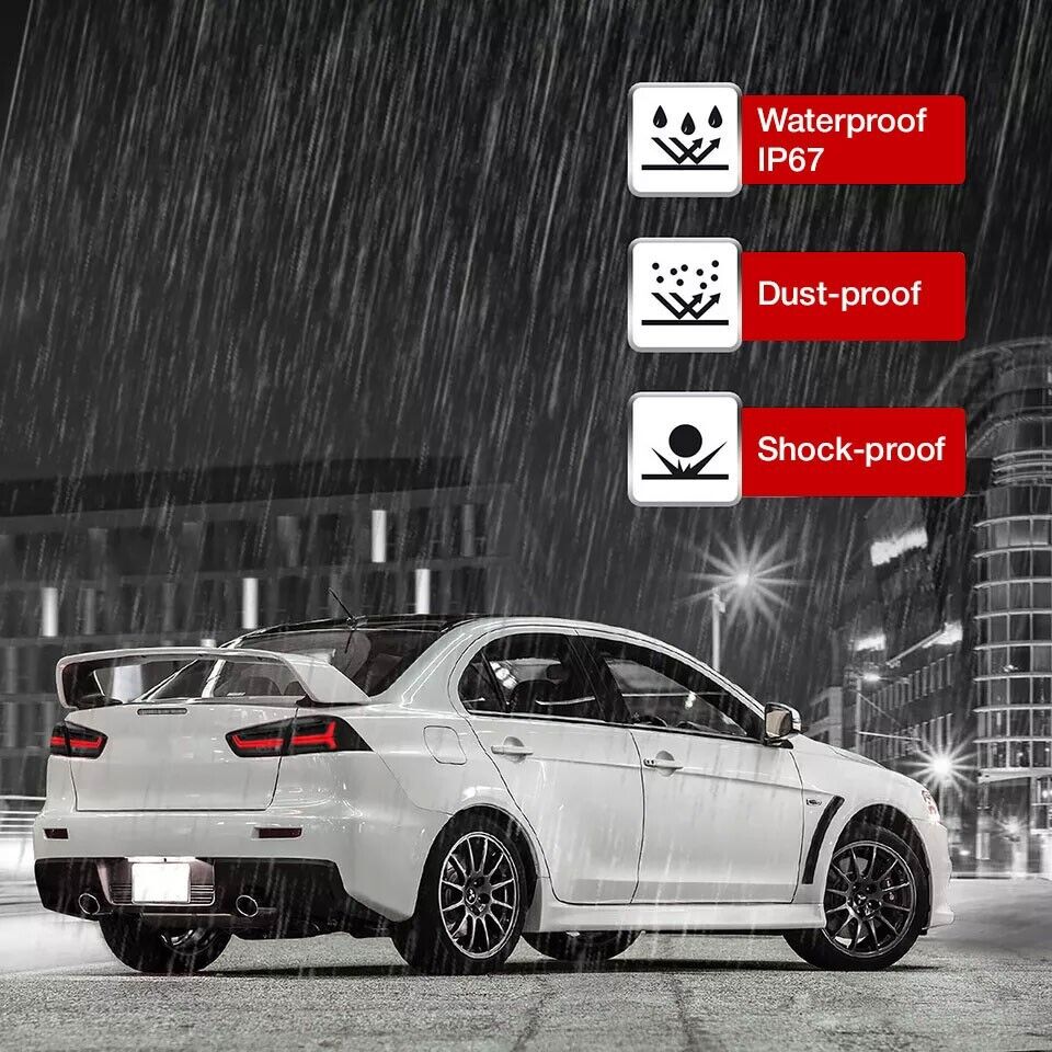 Smoked LED Rear Tail Light Lamp Assembly for Mitsubishi Lancer / EVO X 2008–2017