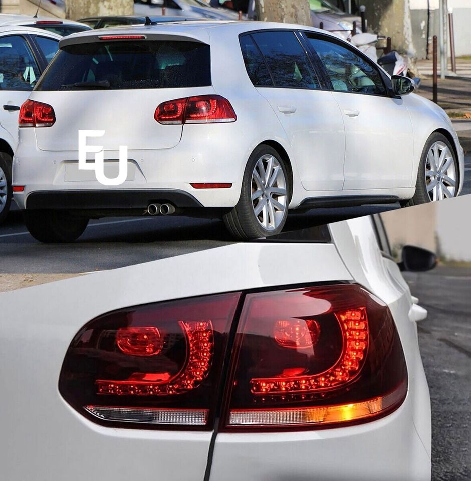 FOR VW GOLF MK6 LED R-DESIGN SEQUENTIAL SWIPE TAIL LIGHTS LAMP LAMPS SET PAIR