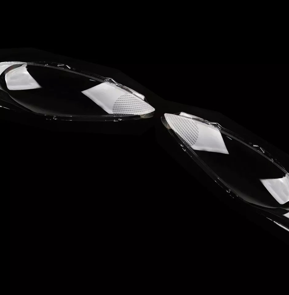 FOR FORD FIESTA MK6 2009-11 FRONT HEADLIGHT LAMP LENS COVER LEFT RIGHT SIDE PAIR