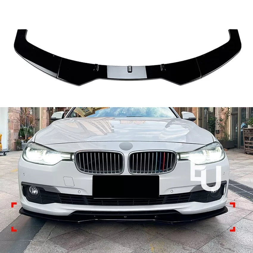 FOR BMW 3 SERIES F30 F31 STANDARD MODEL FRONT SPLITTER LIP GLOSS BLACK 2012-2019
