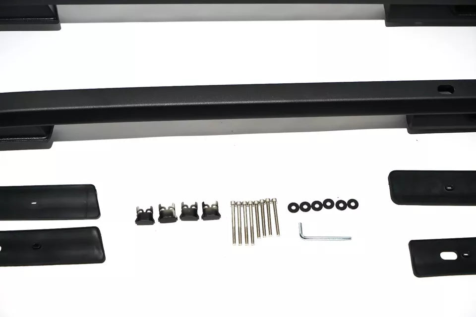 ALUMINIUM BLACK ROOF RAILS RACK SIDE ROOF BARS SETS FOR VOLKSWAGEN AMAROK 2010+