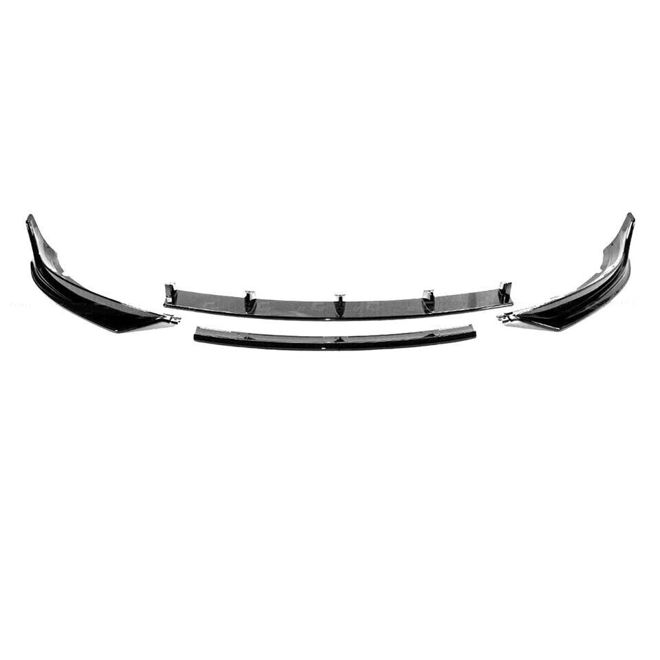 FOR TESLA MODEL 3 FRONT BUMPER SPLITTER LIP SPOILER VALANCE GLOSS BLK 2017-2021