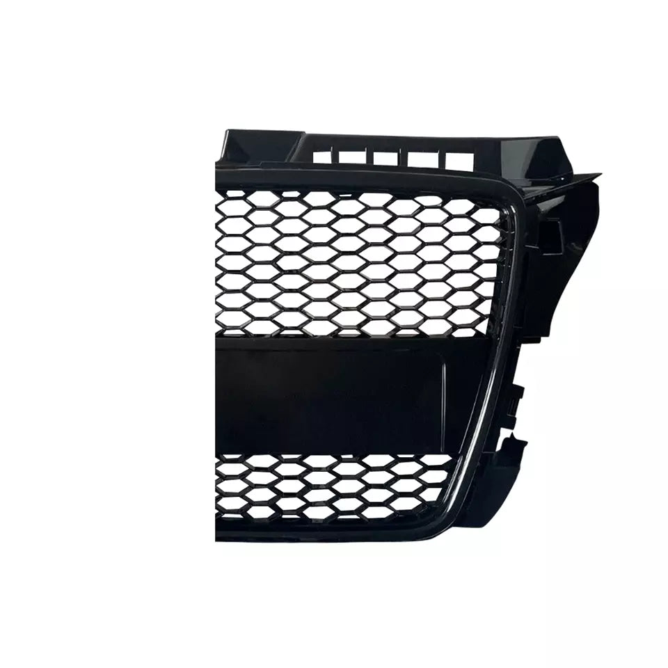 FOR AUDI A3 S3 8P RS STYLE GLOSS BLACK FRONT RADIATOR HONEYCOMB GRILLE 2008-2012