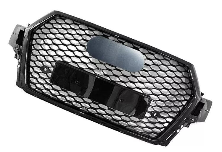 FOR AUDI Q7 4M SLINE SQ7 2015-2019 FRONT GRILLE HONEYCOMB GRILL RSQ7 STYLE BLACK