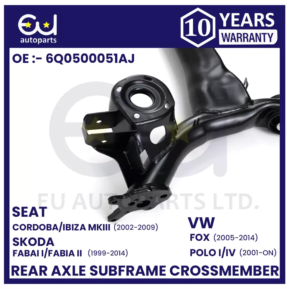 NEW REAR AXLE SUBFRAME CROSSMEMBER BEAM FOR SKODA FABIA VW POLO SEAT CORDOBA 99+