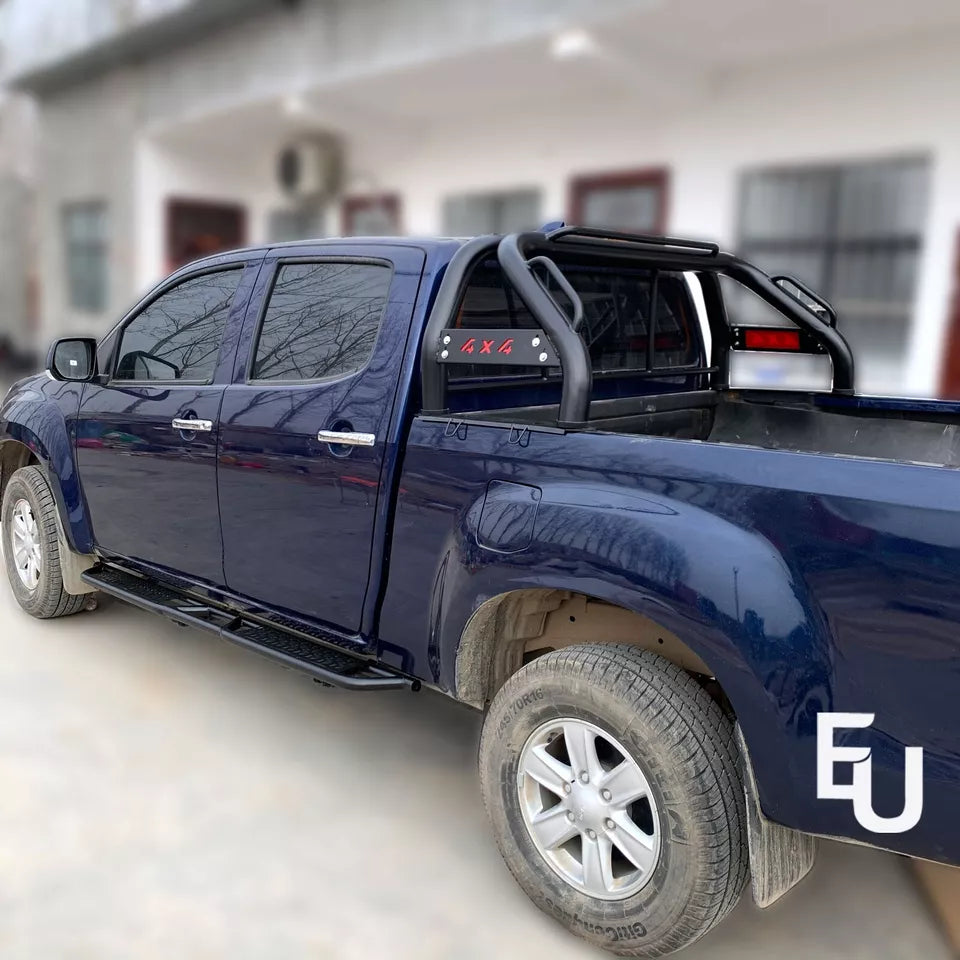 BLACK TEXTURED IRON ROLL BAR FOR FORD RANGER T6 T7 T8 PICKUP DOUBLE CAB 11-21