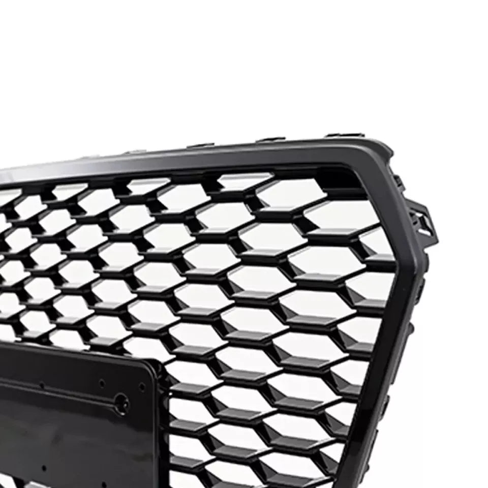 FOR AUDI A7 4G FACELIFT 2015-2017 RS STYLE HONEYCOMB GRILLE GRILL GLOSS BLACK