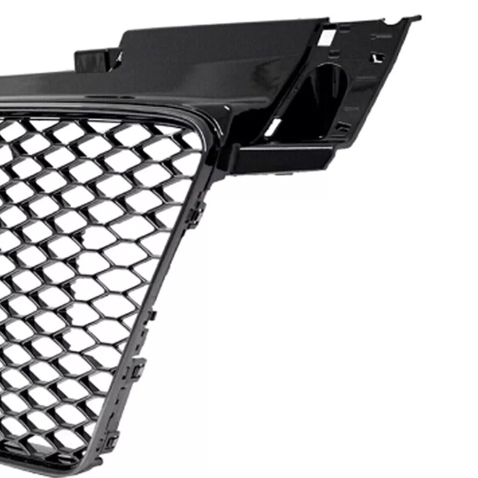FOR AUDI TT 2006-2014 8J HONEYCOMB GRILL GRILLE GLOSS FRONT RS STYLE BADGLESS