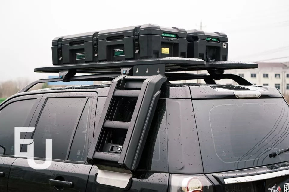 FOR LAND ROVER FREELANDER 2 L359 BLACK SIDE DEPLOYABLE FOLDING ROOF LADDER