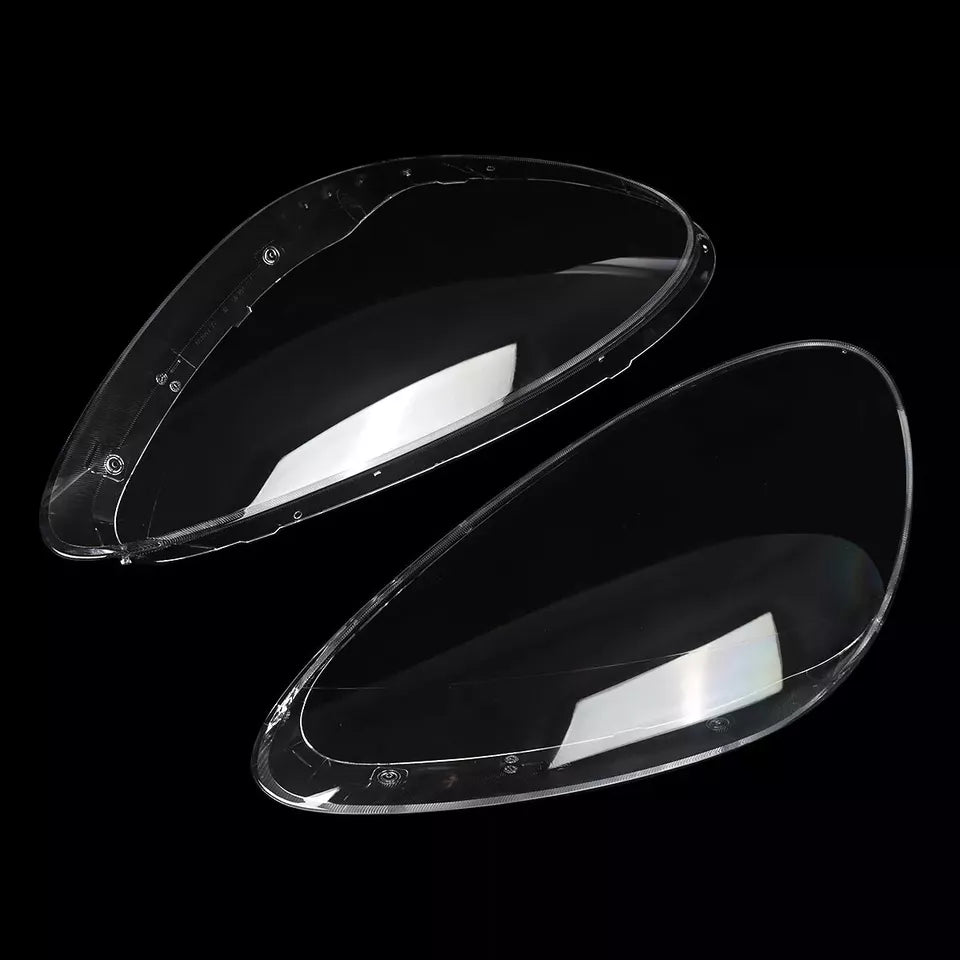 2x HEADLIGHT CLEAR LENS LAMPSHADE COVERS FOR PORSCHE CAYENNE 958 2011-2014
