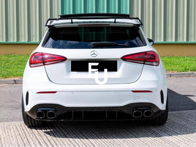REAR BOOT SPOILER ROOF AMG STYLE FOR MERCEDES A CLASS W177 A45 2018+ GLOSS BLACK