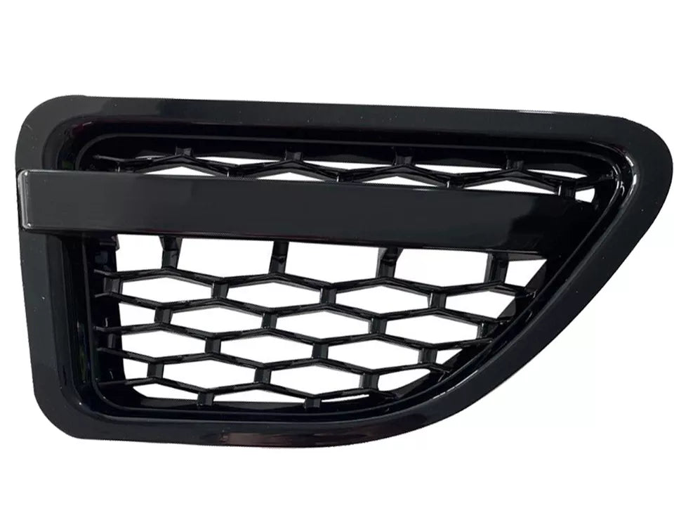 BLACK FRONT WING SIDE AIR INTAKE VENTS FOR RANGE ROVER SPORT L320 2005-2009