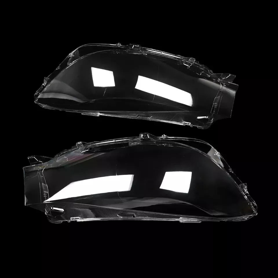 PAIR FOR BMW 3 GT F34 16-20 LCI HEADLIGHT HEADLAMP PLASTIC LENS COVER LEFT+RIGHT