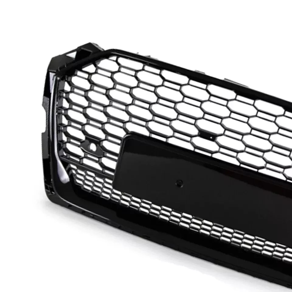 FOR AUDI A5 S5 F5 2016-20 RS5 STYLE GLOSS BLACK HONEYCOMB RADIATOR BUMPER GRILLE