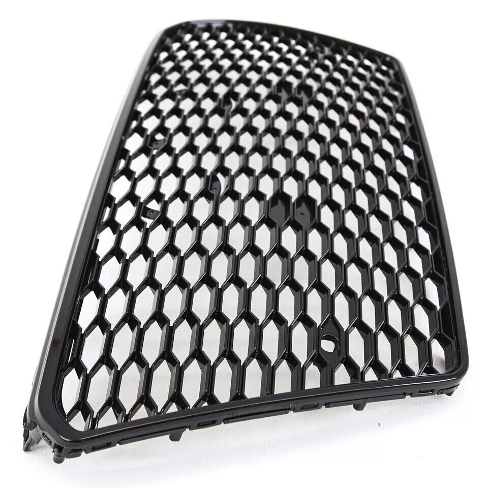 FOR AUDI A7 4G PRE FACELIFT 10-2014 RS STYLE HONEYCOMB GRILLE GRILL GLOSS BLACK