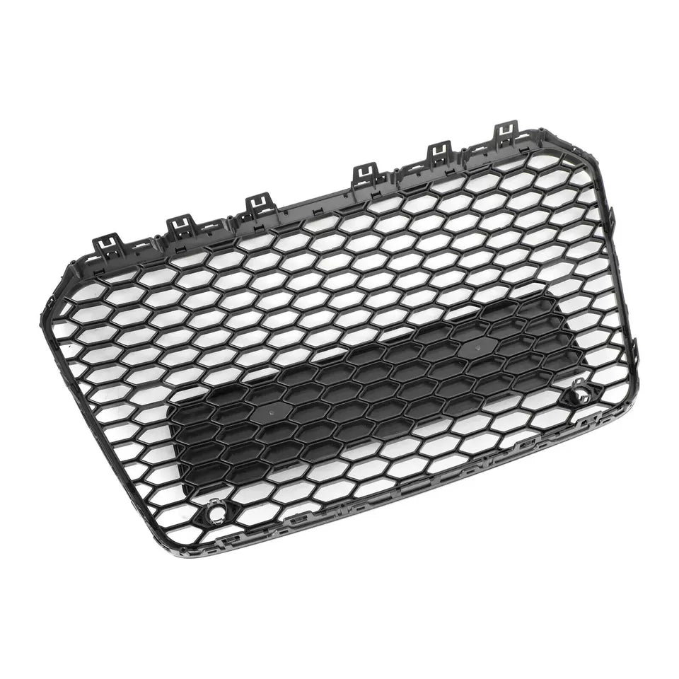 FOR AUDI A5 S5 8T 12-2017 RS STYLE GLOSS HONEYCOMB RADIATOR BUMPER GRILLE GRILL