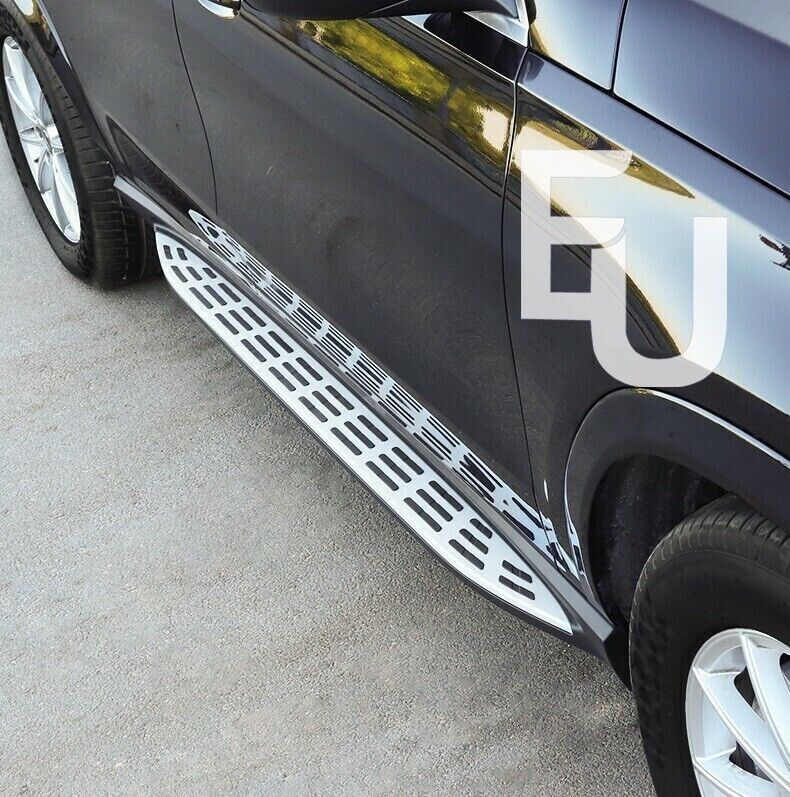 FOR MERCEDES BENZ W167 V167 GLE SILVER SIDE STEPS RUNNING BOARDS 5 DOOR 2018 ON