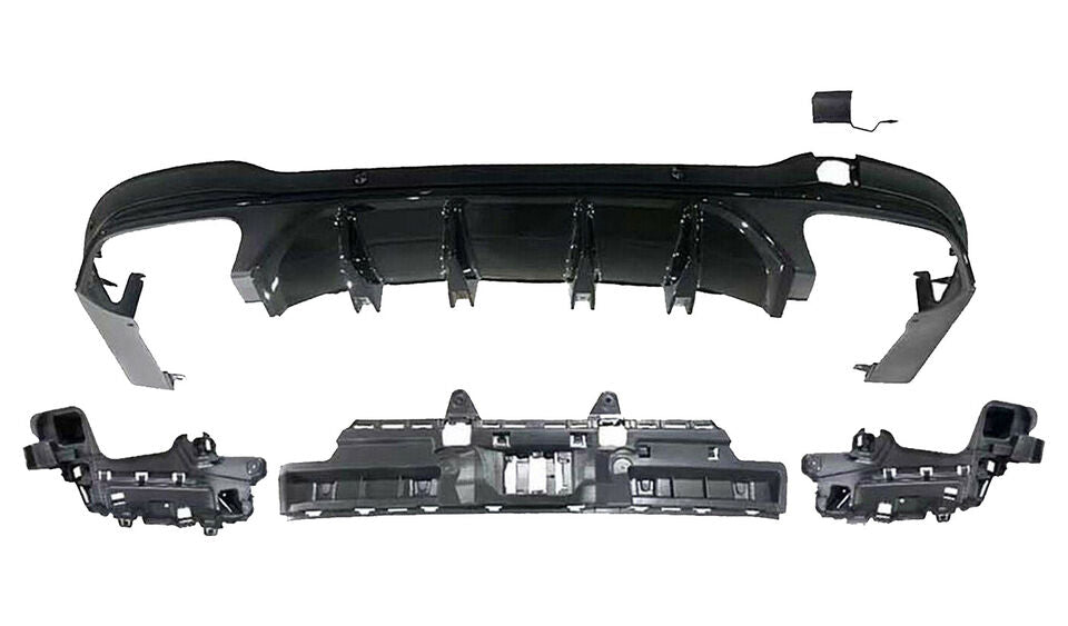 FOR MERCEDES GLC X253 SUV AMG GLC43 STYLE REAR DIFFUSER & BLACK TAILPIPES 2016+